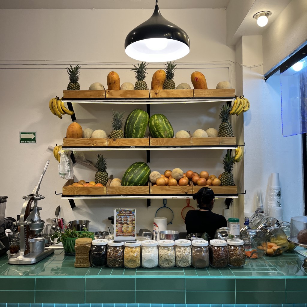 Tienda de jugos típica